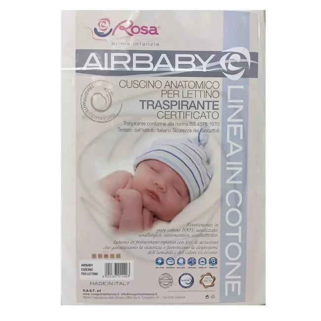 Immagine di Airbaby Cuscino Anatomico e Traspirante per Lettino