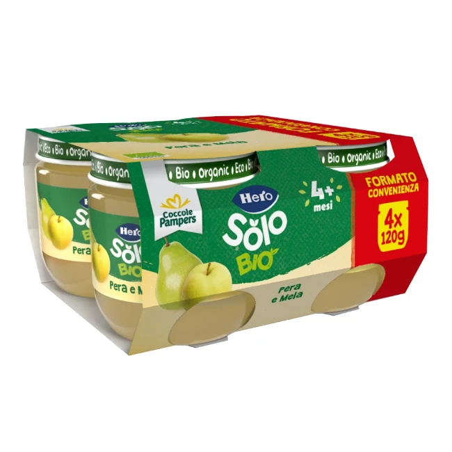 Immagine di Hero Solo Omogeneizzato Pera Mela 4 x 120gr