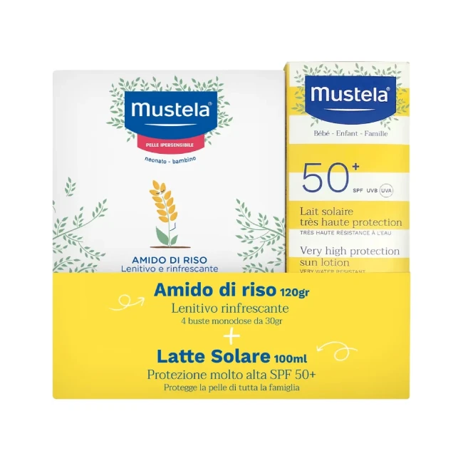 Immagine di Mustela Bipack Latte Solare 100ml e Amido di Riso 120gr