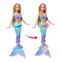 Paniate Barbie Sirena Magia Floreale con Coda Sfumata e Fascia - Main Image