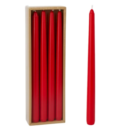 Immagine di Candele da Cena Rosse 30 cm 6 Pezzi