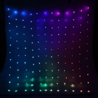 Immagine di Tenda di Luci Natalizie LED RGB Multicolore