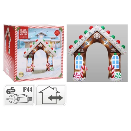Immagine di Casetta Gonfiabile Caramello con LED 290x70x270 cm