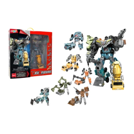 Traxfigure Robot Trasformabile 6 in 1 con Accessori