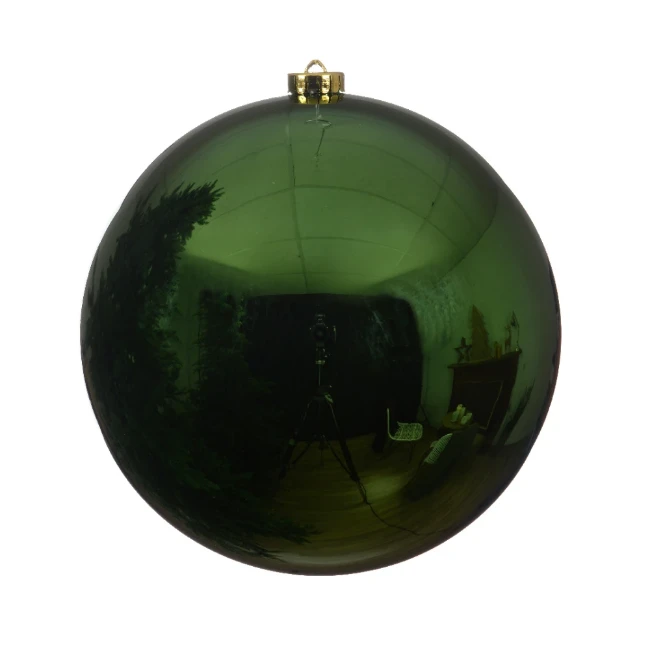 Immagine di Palla di Natale in Plastica Verde Pino Ø14 cm