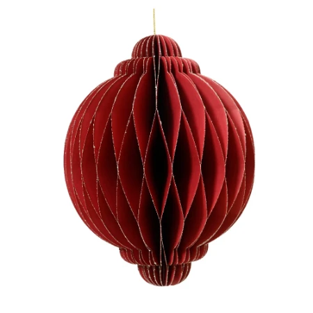Immagine di Palla di Natale in Carta Rossa