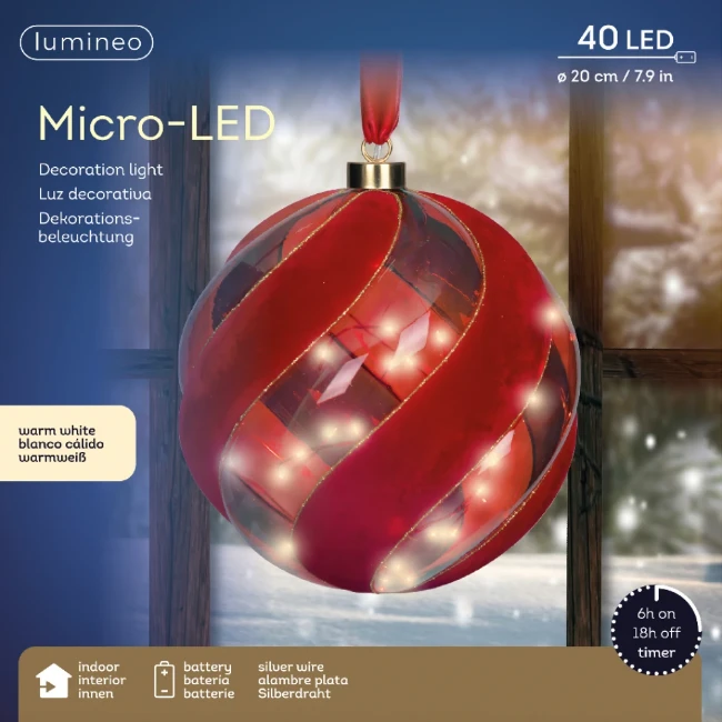 Immagine di Sfera Luminosa Micro LED Ø20 cm Rossa