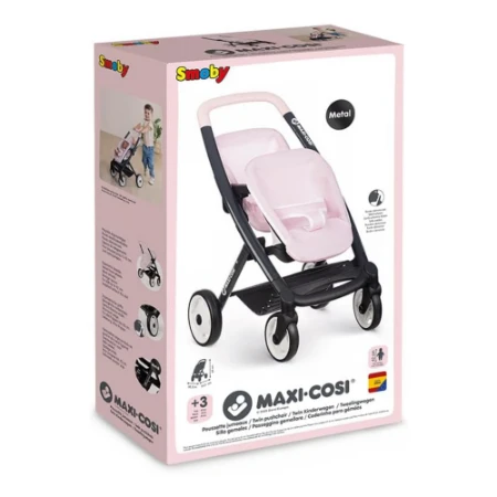 Simba Passeggino Gemellare Maxi Cosi Twins Rosa per Bambole