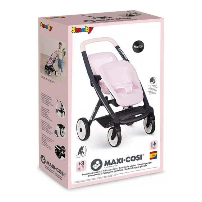 Simba Passeggino Gemellare Maxi Cosi Twins Rosa per Bambole