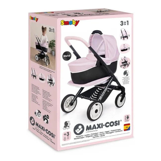 Passeggino Maxi-Cosi Combi 3 in 1 Rosa per Bambole