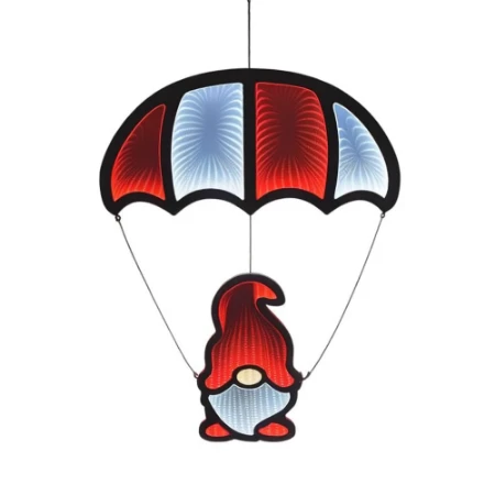Immagine di Gnomo di Natale con Paracadute Luminoso 85 cm