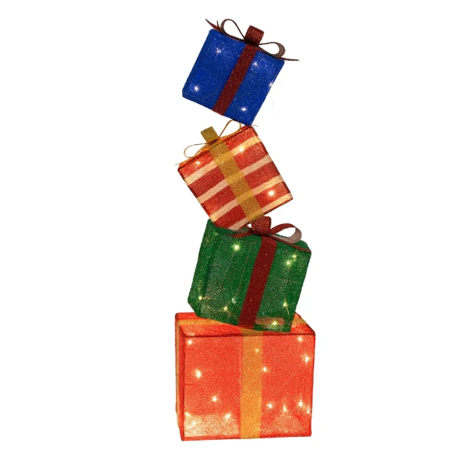 Immagine di Decorazione Natalizia Pacchi Regalo Luminosi 95 cm