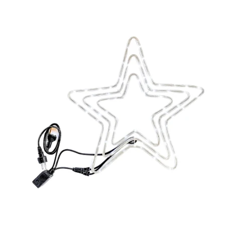 Immagine di Stella Tripla Luminosa Bianca con Gioco di Luci