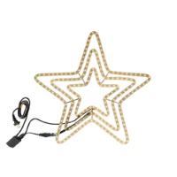 Immagine di Stella Tripla Luminosa Bianca con Gioco di Luci
