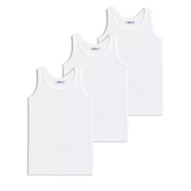 Immagine di Set 3 Canotte Unisex in Cotone - Taglie Assortite