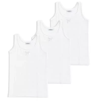 Immagine di Set 3 Canotte Bambina con Fiocco in Cotone - Taglie Assortite