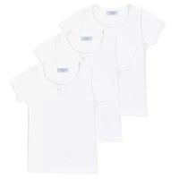 Immagine di Set 3 Maglie Mezza Manica Bambina con Fiocco in Cotone - Taglia Assortita