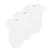 Immagine di Set 3 Body Manica Corta Basic Unisex 100% Cotone - Taglia Assortita