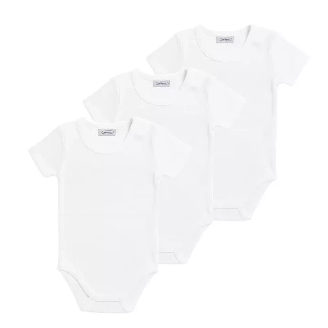 Immagine di Set 3 Body Manica Corta Basic Unisex 100% Cotone - Taglia Assortita