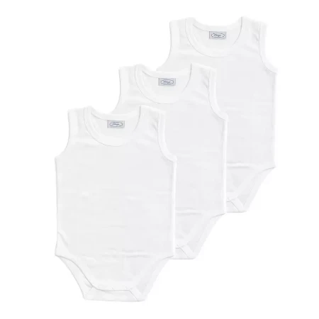 Immagine di Set 3 Body Smanicato Unisex Basic in Cotone - Taglia Assortita