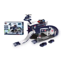 ODS Toys Silver Wheel Stazione dei Carabinieri Playset con 2 Auto e 1 Elicottero