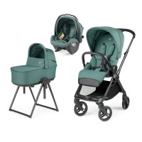 Immagine di Peg Perego Trio Switch - Passeggino con Maniglione Reversibile, Navicella Pieghevole Flex e Seggiolino Primo Viaggio SLK