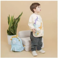 Immagine di Miniland Soft Baby Bavaglino Asilo con Manica Lunga e Tasca Frontale