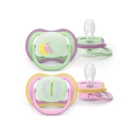 Immagine di Philips Avent Ultra Air Night Set 2 Ciucci con Bottone Luminoso 6-18 Mesi