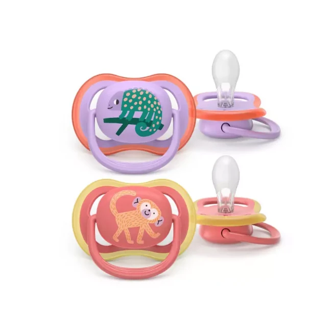 Philips Avent Ciuccio Ultra Air – 2 Ciucci Leggeri E Traspiranti Per Bambini 18+ Mesi, Senza BPA, Con Custodia
