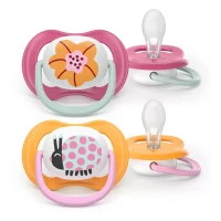 Immagine di Philips Avent Ultra Air Set 2 Ciucci Ortodontici 6-18 Mesi con Custodia Sterilizzazione