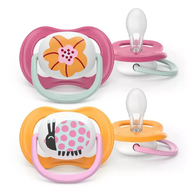 Immagine di Philips Avent Ultra Air Set 2 Ciucci Ortodontici 6-18 Mesi con Custodia Sterilizzazione