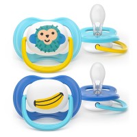 Immagine di Philips Avent Ultra Air Set 2 Ciucci Ortodontici 6-18 Mesi con Custodia Sterilizzazione