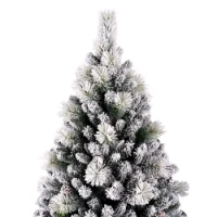 Immagine di Albero di Natale Incanto Innevato con Pigne 210 cm - 1060 Rami