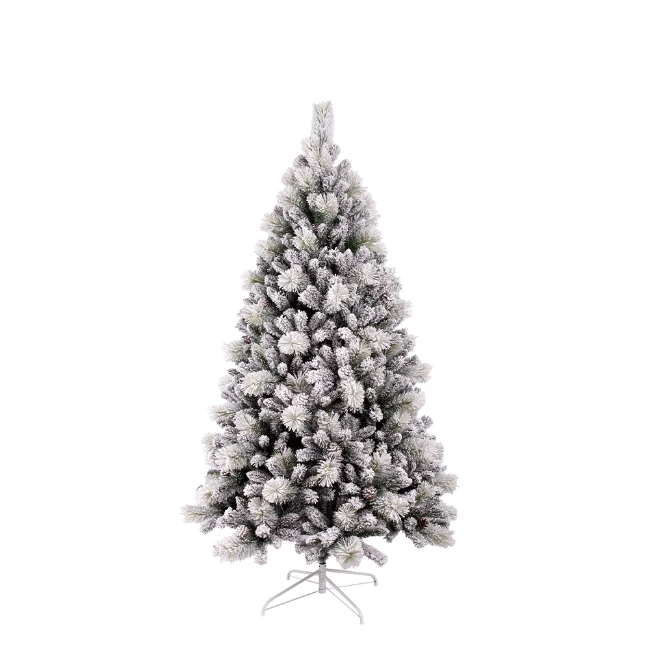 Immagine di Albero di Natale Incanto Innevato con Pigne 210 cm - 1060 Rami