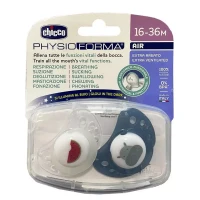 Immagine di Chicco PhysioForma Air Lumi Set 2 Ciucci in Silicone con Bottone Luminoso 16-36 Mesi
