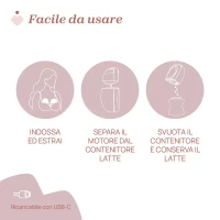 Immagine di Chicco Tiralatte Indossabile Senza Fili con Doppi Riduttori per Coppa inclusi
