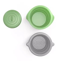 Immagine di Chicco Vaporiera Pieghevole in Silicone con Coperchio e Ciotola 