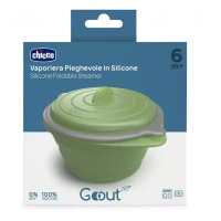 Immagine di Chicco Vaporiera Pieghevole in Silicone con Coperchio e Ciotola 