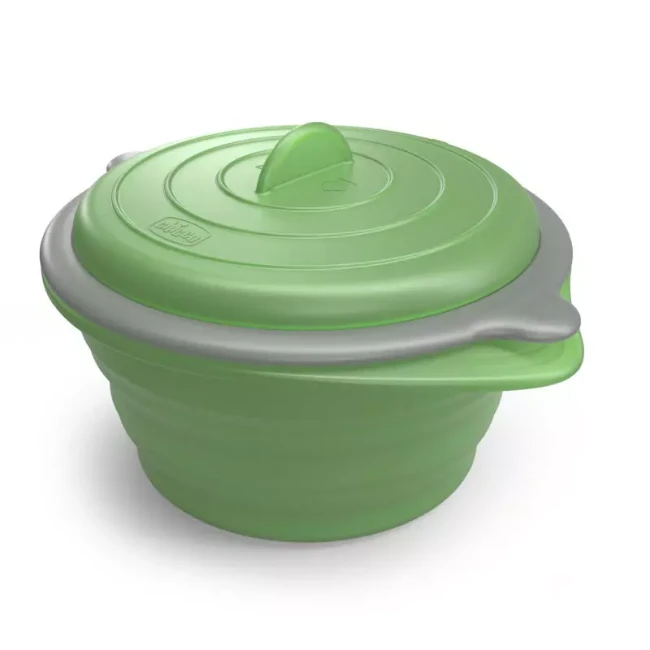 Immagine di Chicco Vaporiera Pieghevole in Silicone con Coperchio e Ciotola 
