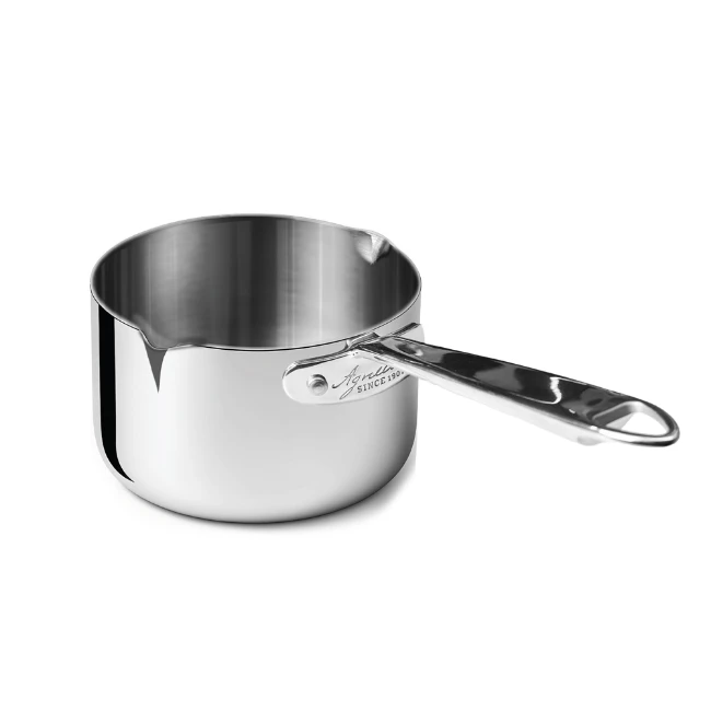 Immagine di Agnelli Casseruola Alta in Aluinox 3Ply Lucido con 1 Manico Inox