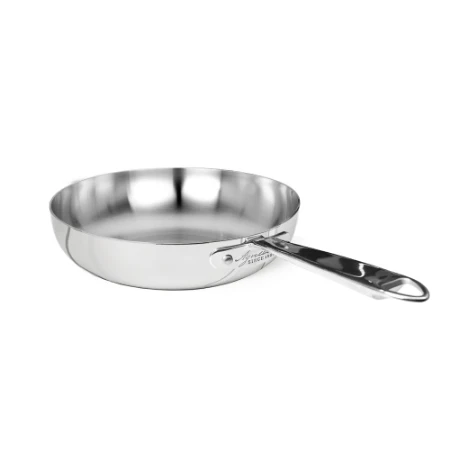 Immagine di Agnelli Padella Svasata Alta in Aluinox 3Ply Lucido con 1 Manico Inox