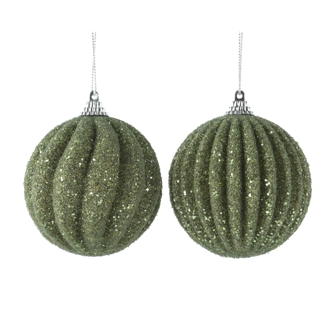 Immagine di Pallina Natalizia in Foam con Glitter e Perline Ø 8 cm