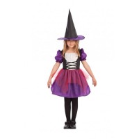 Costume Streghetta per Bambini Taglia Unica 4-6 Anni