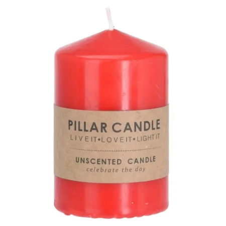 Immagine di Candela Rossa Natalizia 10 cm