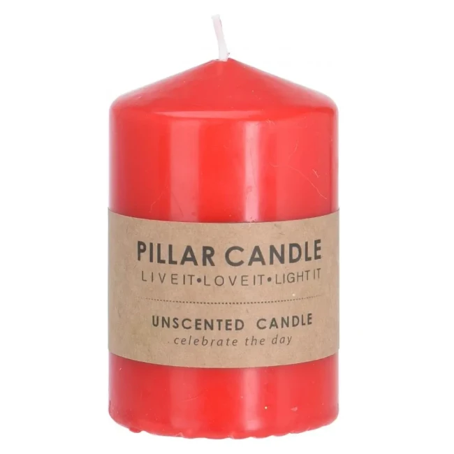 Immagine di Candela Rossa Natalizia 10 cm