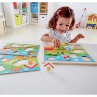 Hape Puzzle 3 in 1 Pepe e i Suoi Amici