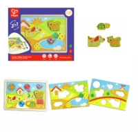 Hape Puzzle 3 in 1 Pepe e i Suoi Amici