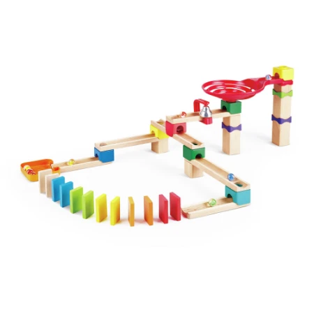 Hape Crazy Rollers Stack Track – Pista per Biglie in Legno da 50 Pezzi