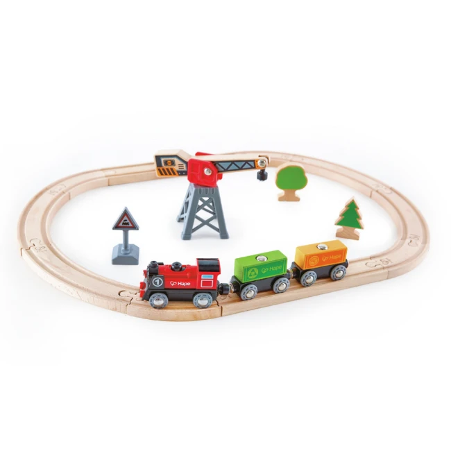 Pista con Locomotiva a Batteria e Gru