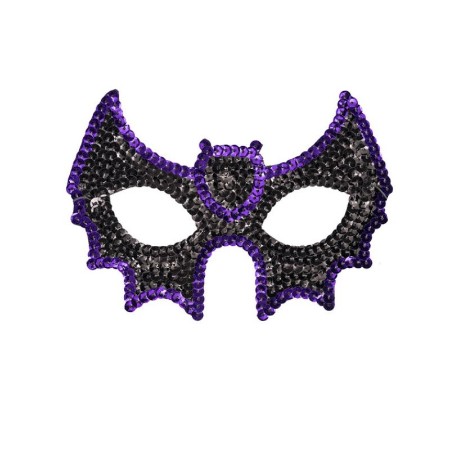 Maschera Pipistrello in Tessuto con Paillettes